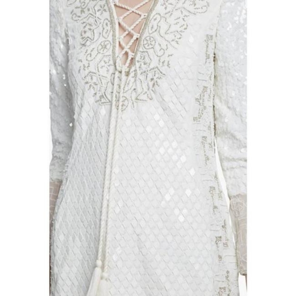 French connection beautiful sequenced white dress - Picture 6 of 11